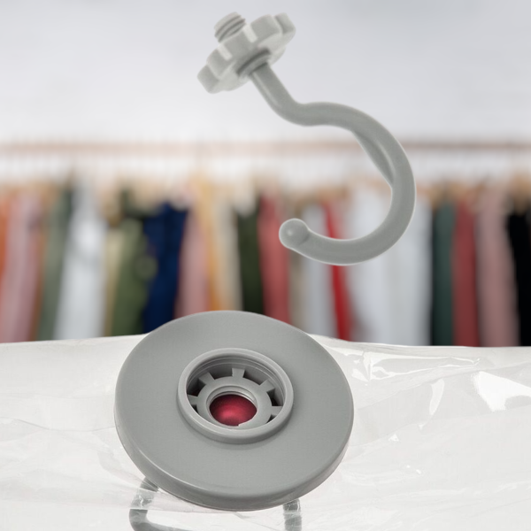 Пакет для вакуумной упаковки с клапаном и вешалкой 70*100 см с застежкой zip-lock